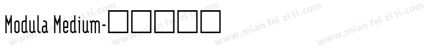Modula Medium字体转换